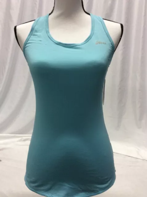 Asics MM SINGLE TANK Women's Athletic Top, Aqua, Size XS, Retail $35