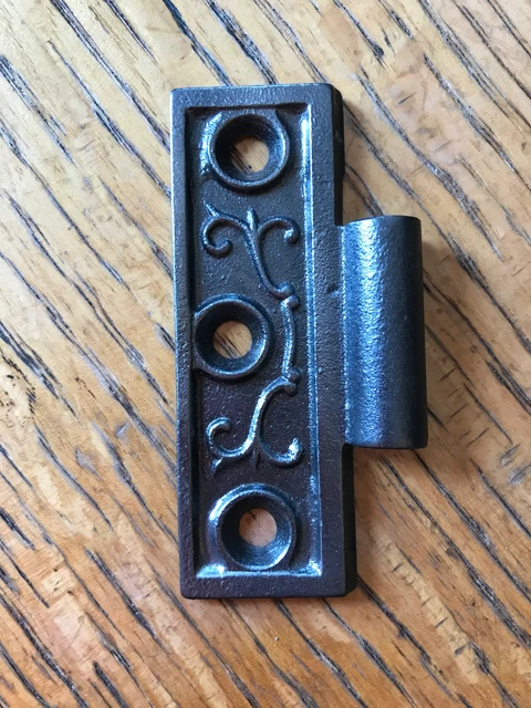 Antique Cast Iron Door Hinge, Right Half Only - 3" x 2½"