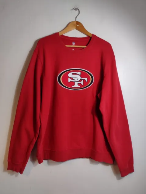 Men's NFL San Fran 49ers Sweatshirt Size XXL 2XL Pro Line San Francisco Red