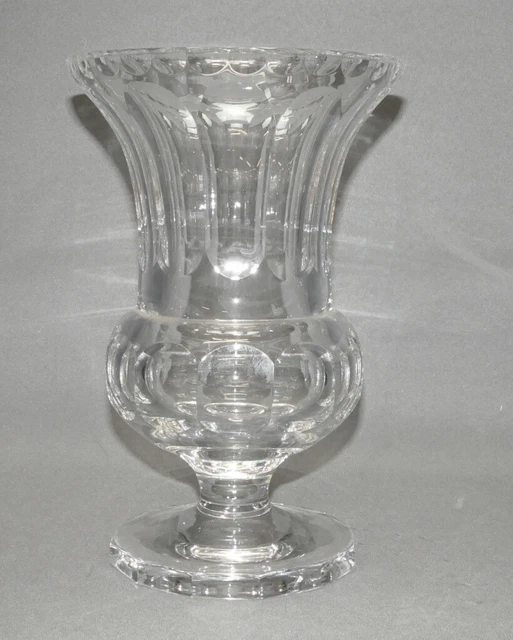Grand Art Déco Vase en Verre,Soufflé à la Bouche,Verre Cristal,Coupe de Surface,