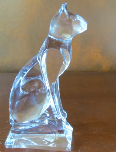 JG Durand Crystal Egyptian Cat Figurine Paperweight France