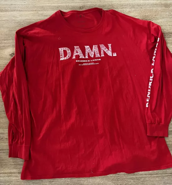 Kendrick Lamar DAMN Tour Long Sleeve Red