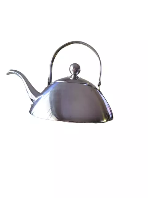 Lepicure 18/10 Stainless Steel Tea Pot Teapot Cool MCM Design Good Shape