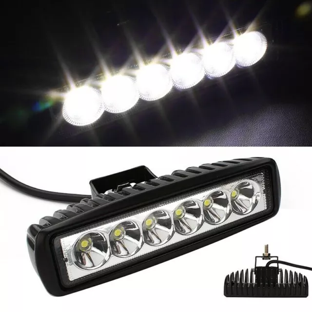 Barra luminosa da lavoro LED 18 W 6 pollici lampada antialluvione fuoristrada nebbia guida 4WD UTE SUV Tr C*jy