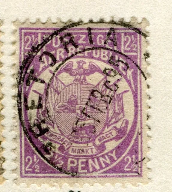 SOUTH AFRICA; TRANSVAAL 1885 classic QV Eagle issue used 2.5d. value, Postmark