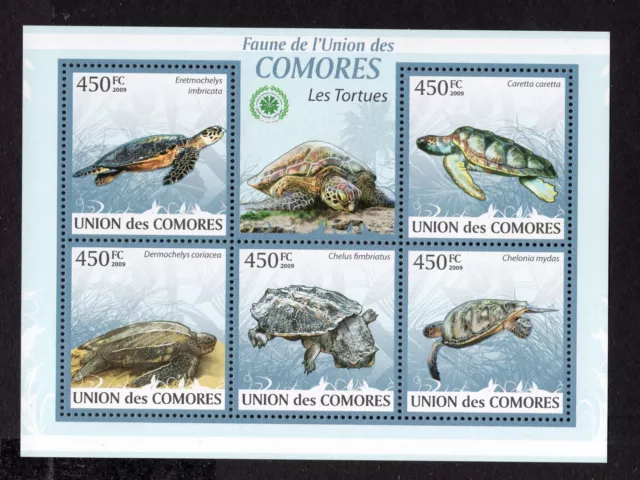 Comoros 2009 mini sheet of stamps Mi#2340-2344 MNH CV=12$