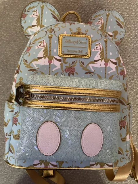 BNWT Disney Parks Loungefly Backpack Main Attraction King Arthur's Carousel KAC