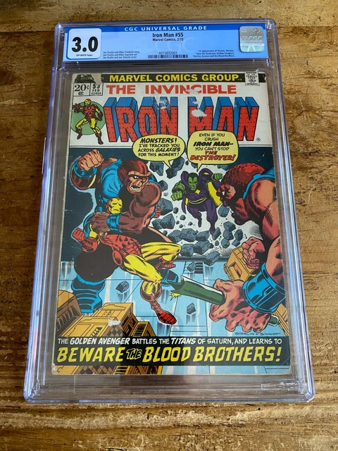 Iron Man #55 Marvel Comics 1973 CGC 3.0 1st Appearance Thanos Kronos Drax Mentor