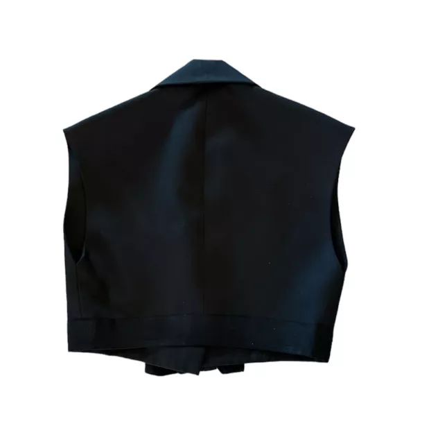 Rare!   Lanvin Tux  Bow  Cropped Vest Sz 12 (40) 2