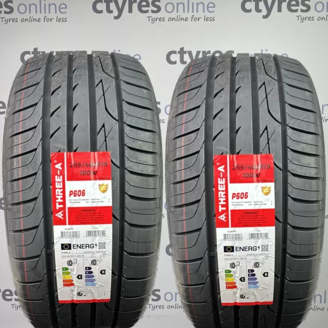 2X New 255 40 19 THREE-A P606 100W XL 255/40R19 2554019 *C/B RATED* (2 TYRES)