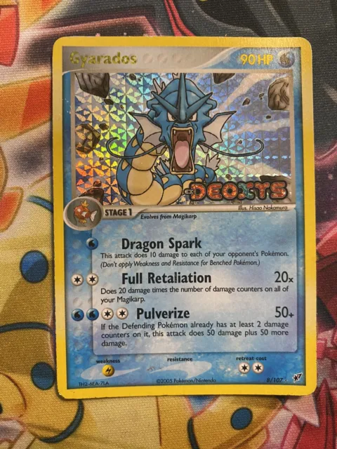 Pokemon Card Gyarados Reverse Holo EX Deoxys 8/107 PL