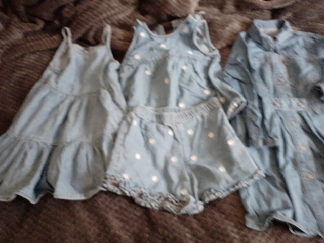 Bundle Girls Denim Dresses Playsuit Outfit Age 3-4/4-5yrs Next George Nutmeg 3