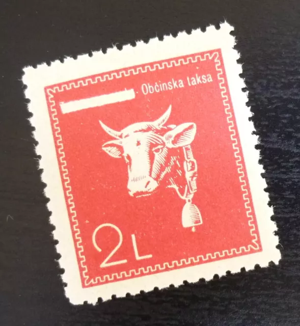 Slovenia c1943 Italy Ovp. Yugoslavia Livestock Revenue MNH Stamp-2 Lire-Cow US 1