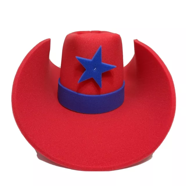 Jumbo Foam Big Large Cowboy  Western Oversized Costume Hat Red Blue 30"