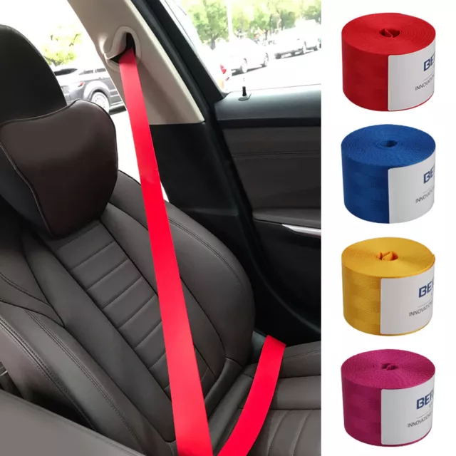 Car Color Seat Belt Replacement Renewal Webbing Fabric Racing Safety Belts Strap