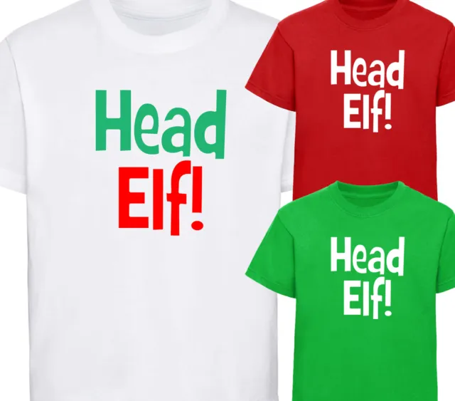 T-shirt Natale testa elfo bambini festa ragazze ragazzi t-shirt bambini regalo di Natale