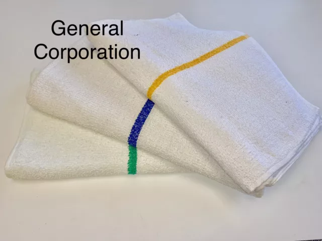 300 25 dozen new gold striped bar towels bar mops cotton super absorbent 16x19