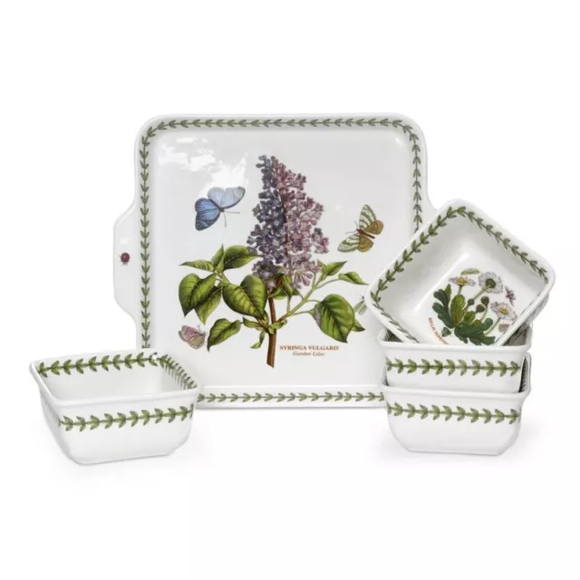 Portmeirion Botanic Garden - Square 5pc Accent Bowl Set