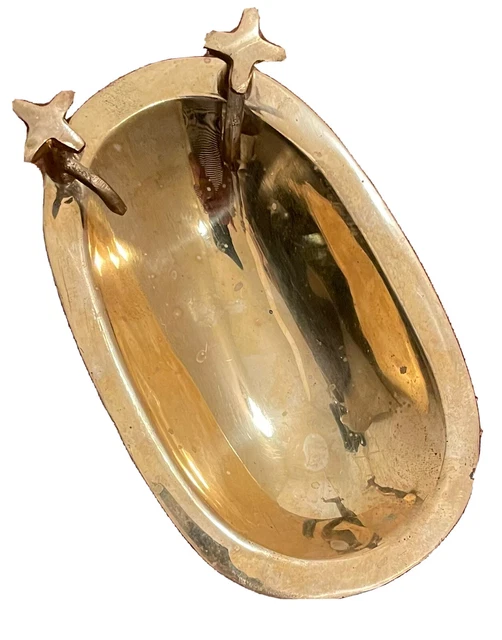 Soild Brass claw foot tub soap dish great detail 5 1/2 x 3 1/2 vintage adorable