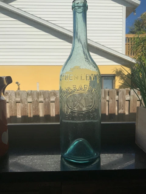 Nice Western "DR. HENLEY'S / IXL / WILD GRAPE ROOT / BITTERS" Bluish Aqua Bottle