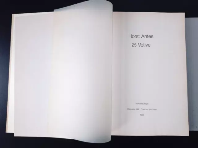 Horst Antes Buch: "25 Votive" limitiertes Exemplar der Degussa AG 1983 3