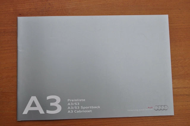 PREISLISTE AUDI A3 S3 Limousine A3 S3 Sportback A3 Cabriolet - Stand ...