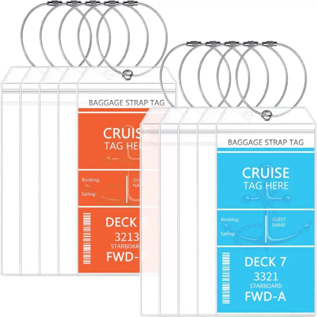 Gepäckanhänger Für Kreuzfahrten 10 Stück Transparente Wasserdichte PVC Kofferanh