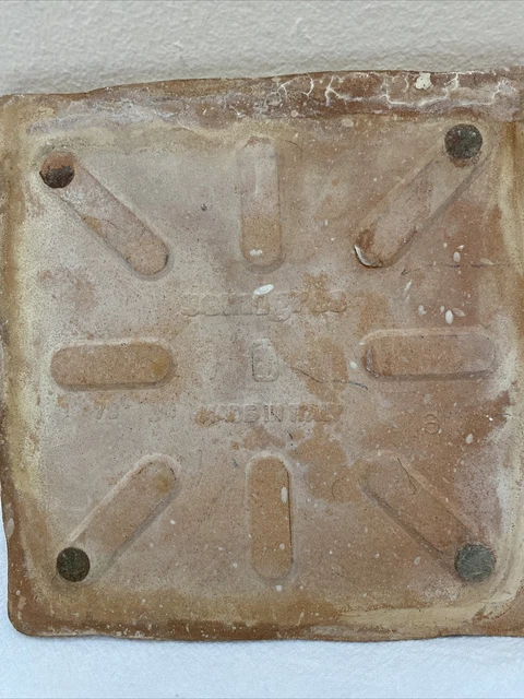 Vintage SEMIGRES Mushroom Tile Trivet Cottage 3