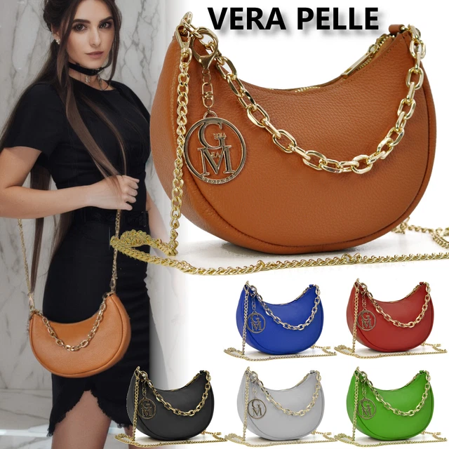 Borsa Mezzaluna Donna In Nylon - Hobo Bag Tracolla Regolabile, Crossbody Casual, 32x15x10cm