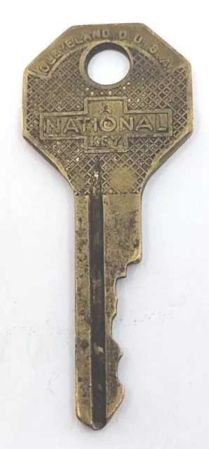 Cerraduras de repuesto de latón de 2" vintage Key National B10 Cleveland O Appx