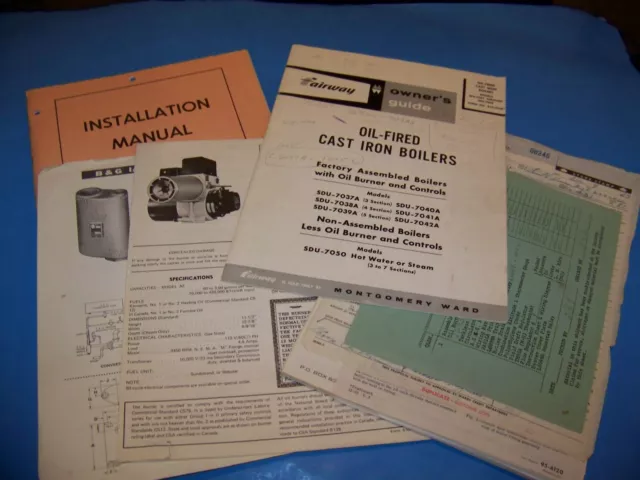 Fairway Oil-Fired Cast Iron Boilers Owners Guide Schematics Installation 1963?