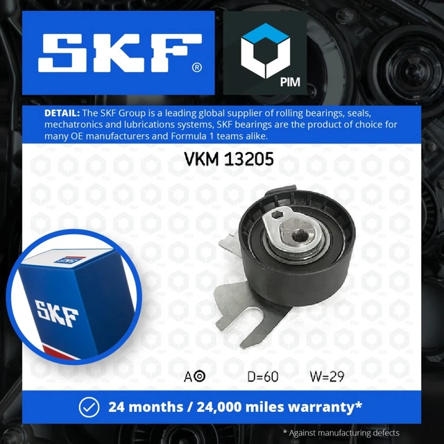 Tensionatore cintura di distribuzione adatto a PEUGEOT 508 Mk1 2.0D da 10 a 18 DW10CTED4 SKF 0829F7