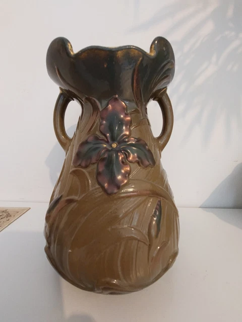 Vase Sarreguemines Irise Art Nouveau