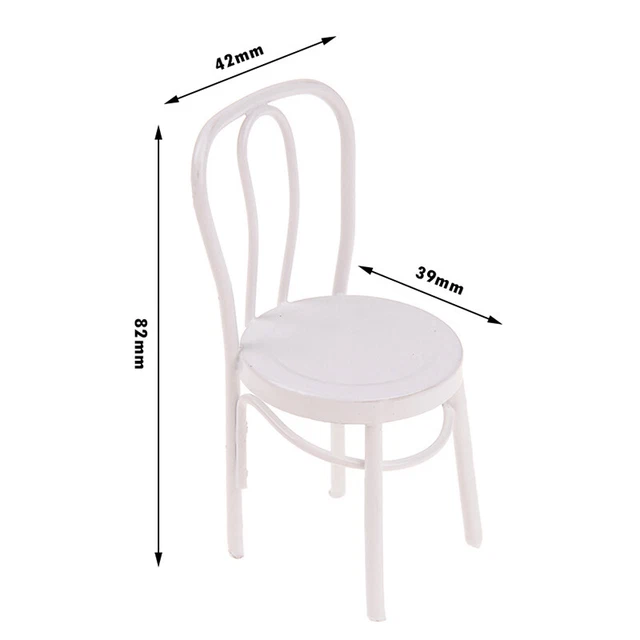 1/12 Dollhouse Miniature Furniture Metal Chair Doll House Accessor-wl TOP2