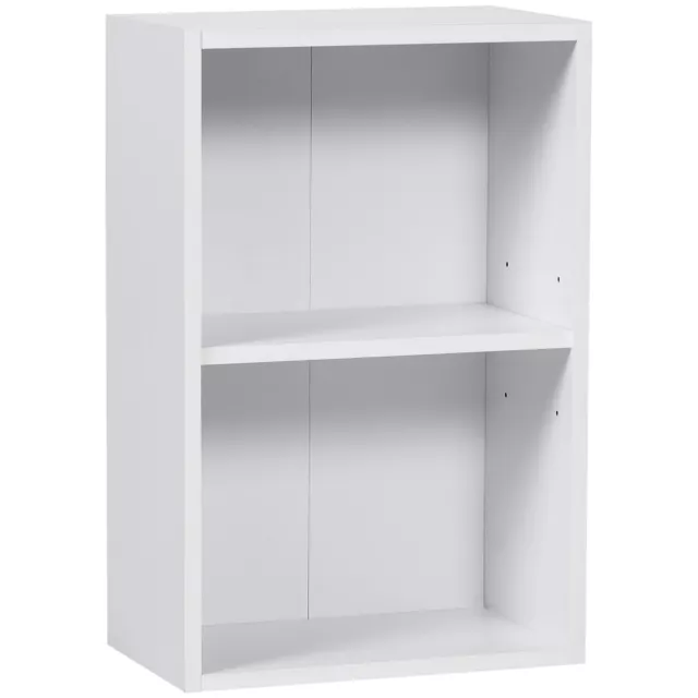 HOMCOM Libreria Bassa in Legno Design Mobiletto Design Moderno Bianco