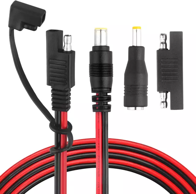 Adaptador conector macho a SAE de 8 mm de CC 14 AWG 6 pies cable compatible con Explor