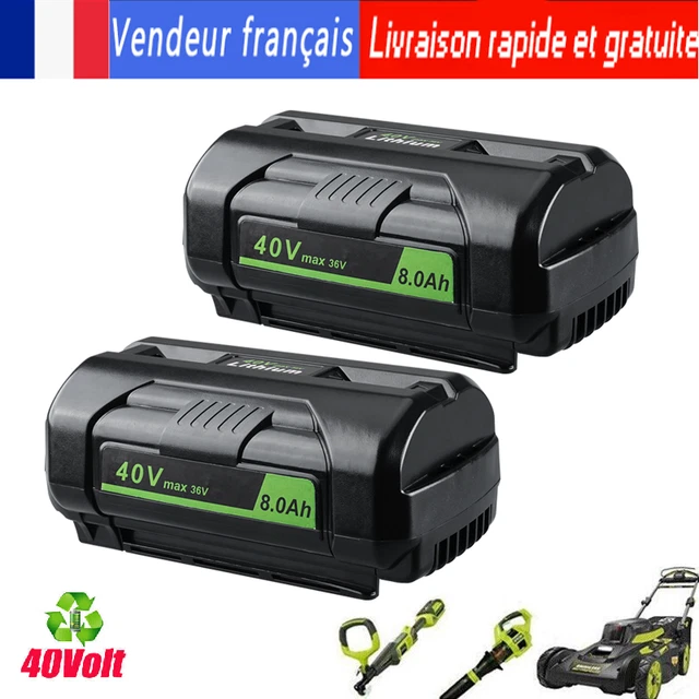 Ryobi OP40501 40 Volt Max 5.0Ah Lithium Ion Battery Pack + Charger