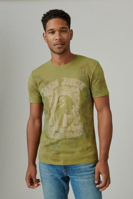 Lucky Brand Men's T-shirt XL Janis Joplin Tie Dye Green NWT Lucky Brand Men's T-shirt XL Janis Joplin Tie Dye Green NWT