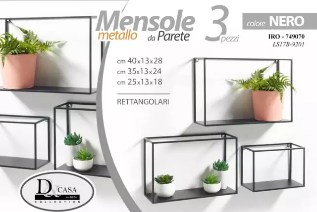 3 PEZZI MENSOLE Da Parete 28/24/18Cm Cubo Mensola Quadrata Moderna Metallo  EUR 32,99 - PicClick IT