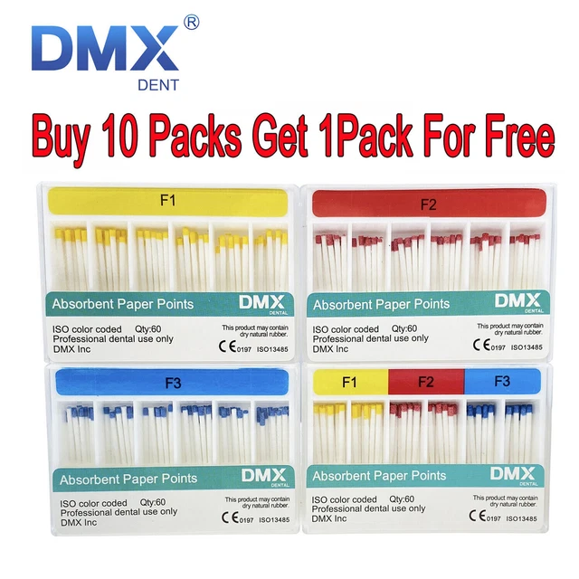 DMXDENT F1 F2 F3 Dental Endodontic Absorbent Paper Points Tips Taper .06