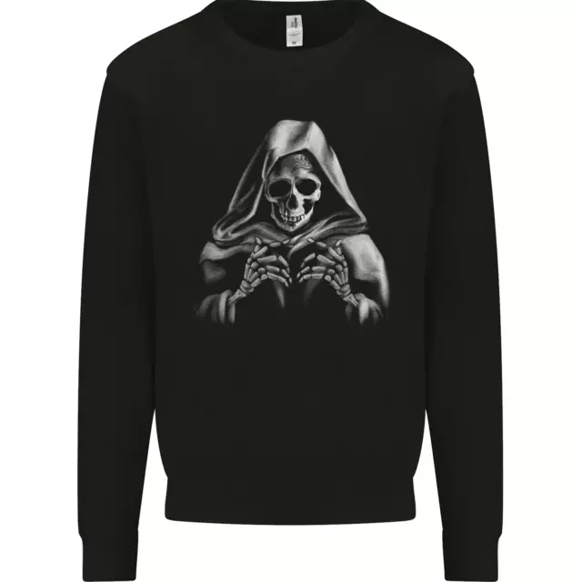 Grim Reaper Skull Kids Sweatshirt Jumper