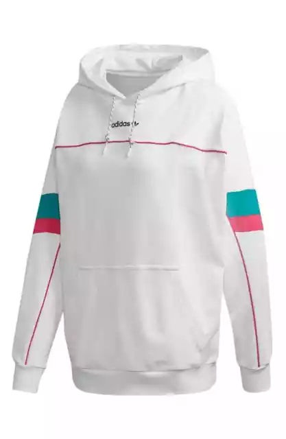 Adidas Originals 275073 Women's Boyfriend Hoodie White Sweatshirt SZ S NWT VM14