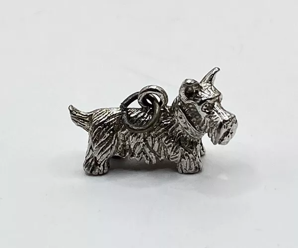 Vintage Sterling Silver Scottish Terrier Bracelet Charm