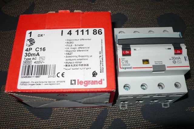Legrand 411616 - Interrupteur différentiel 30 mA - Type A - 25 A - DX³-ID