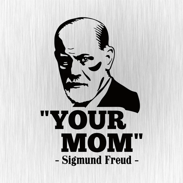 YOUR MOM SIGMUND Freud mother black fun car vinyl decal sticker sticker ...