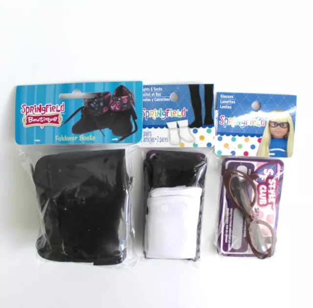 Springfield Doll Accessories Foldover Boots, Glasses, Tights & Socks