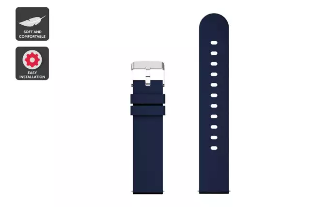 Silcone Strap for Kogan Active Lite 2 (Navy), Smart Watch Bands, Phones, Tablets