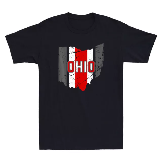 Camicie Vintage OHIO Ohio State Map Divertente Retro Uomo Maniche Corta