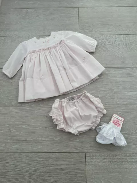 Sarah Louise Baby Girls Pink Dress Age 3 Months