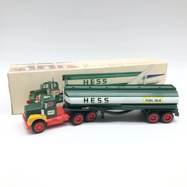 Vtg 1968 Hess Toy Truck Tank Trailer w/ Box Fuel Oils  Vintage